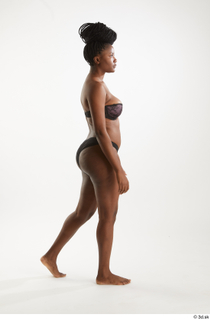 Dina Moses  1 side view underwear walking whole body…